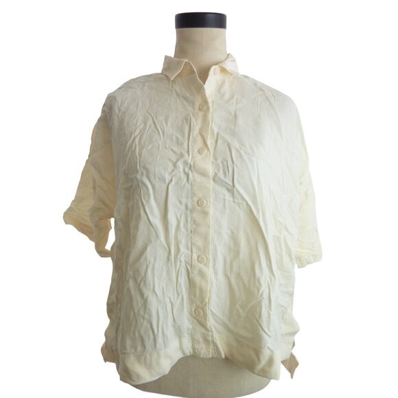NWT Everlane Drapey Square Shirt in Bone Size Small - Picture 1 of 6
